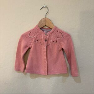 Baby Boden dusty rose knit cardigan sweater